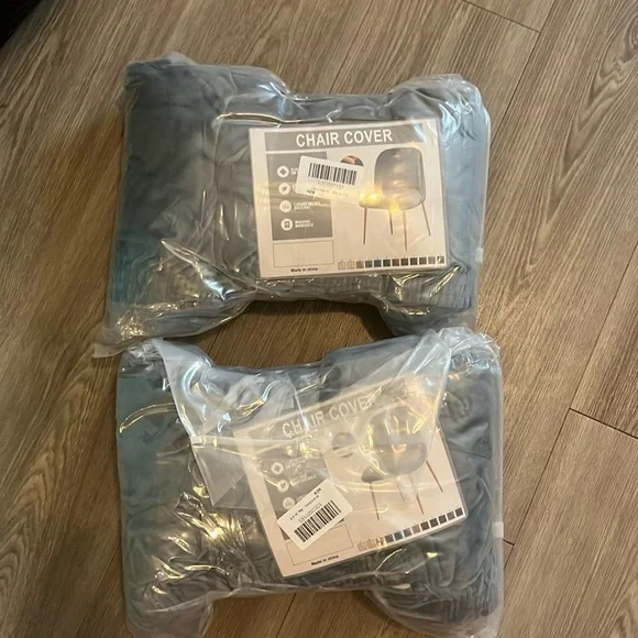 Blue chair covers 8 in total - Picture 2 of 4